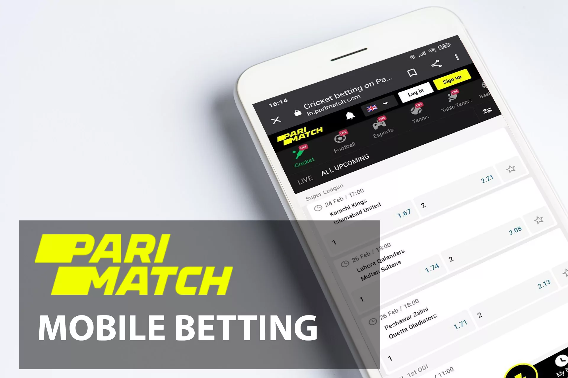 Parimatch mobile web version allows users to betting without download anything, provided user-friendly interface and almost doesn't have differ with android or iOS app version