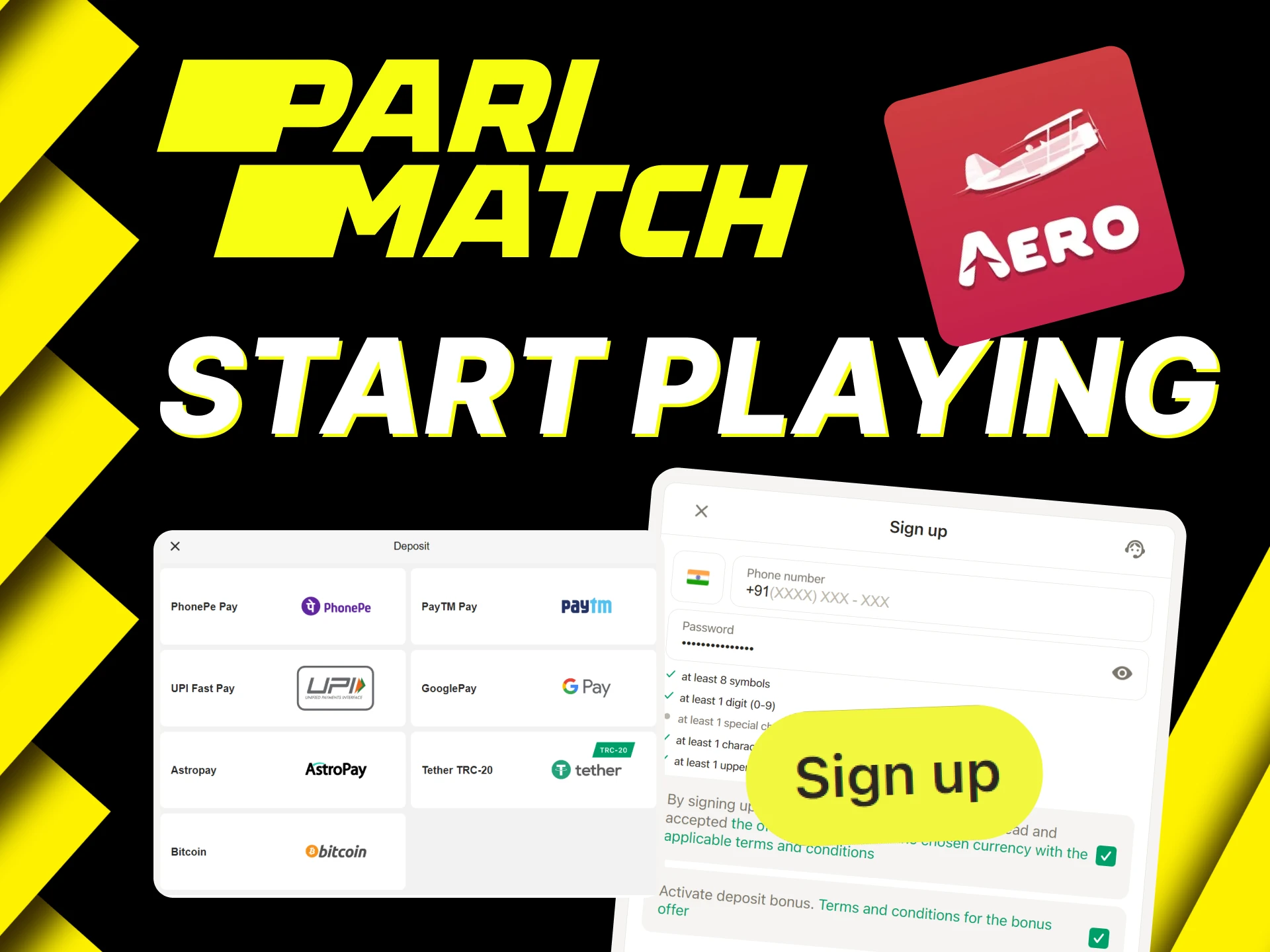 Aero on Parimatch, start playing with these instructions.