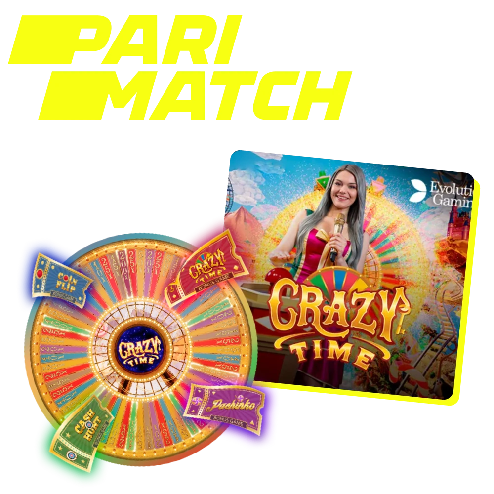 Play Crazy Time at Parimatch casino and get big winnings.