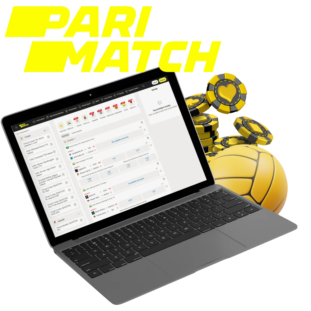 How can I bet on sports at Parimatch online casino.