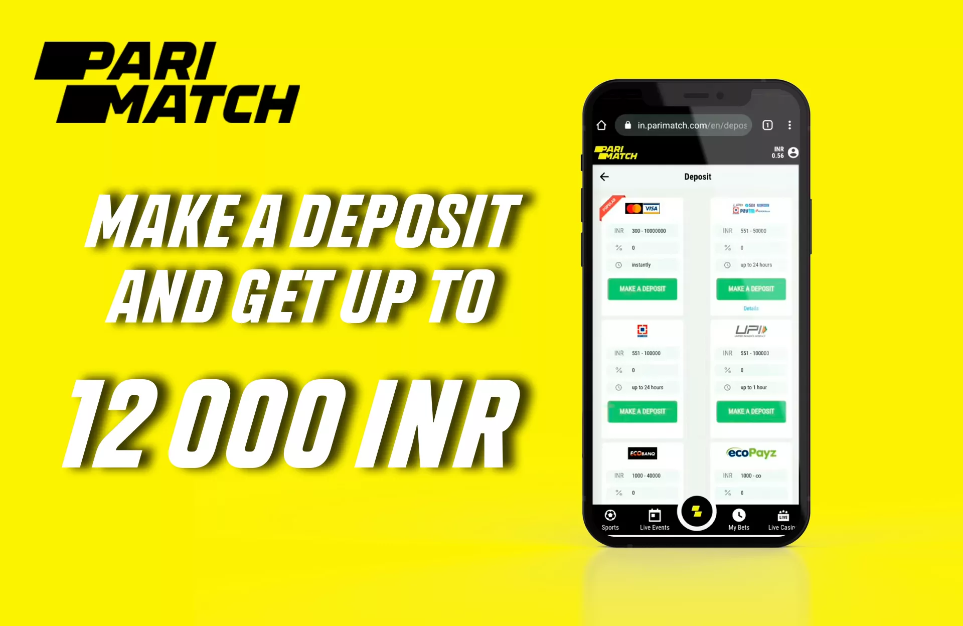 How to get a bonus in the Parimatch mobile app?