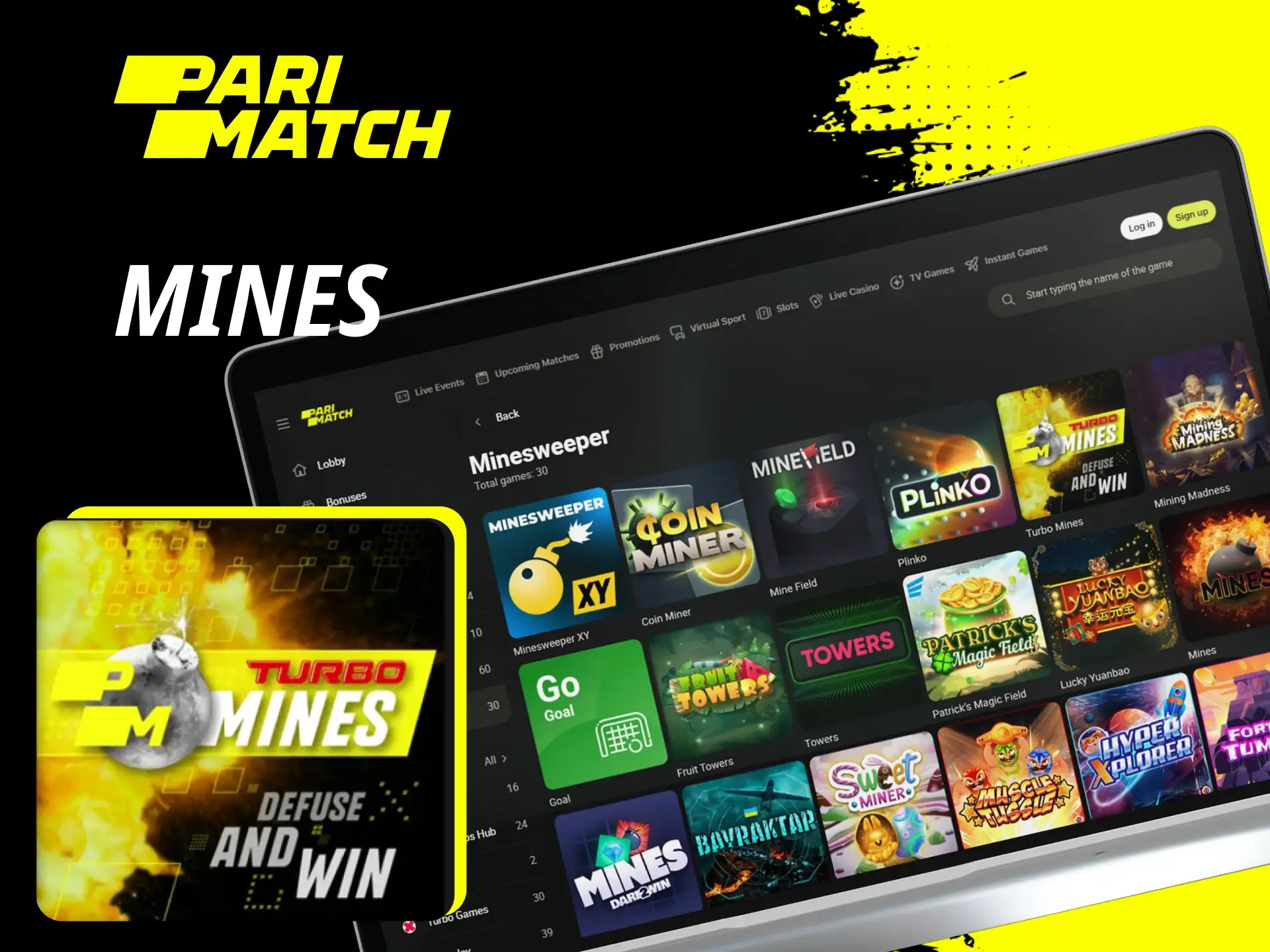 What is the point of playing mines on the Parimatch online casino website.