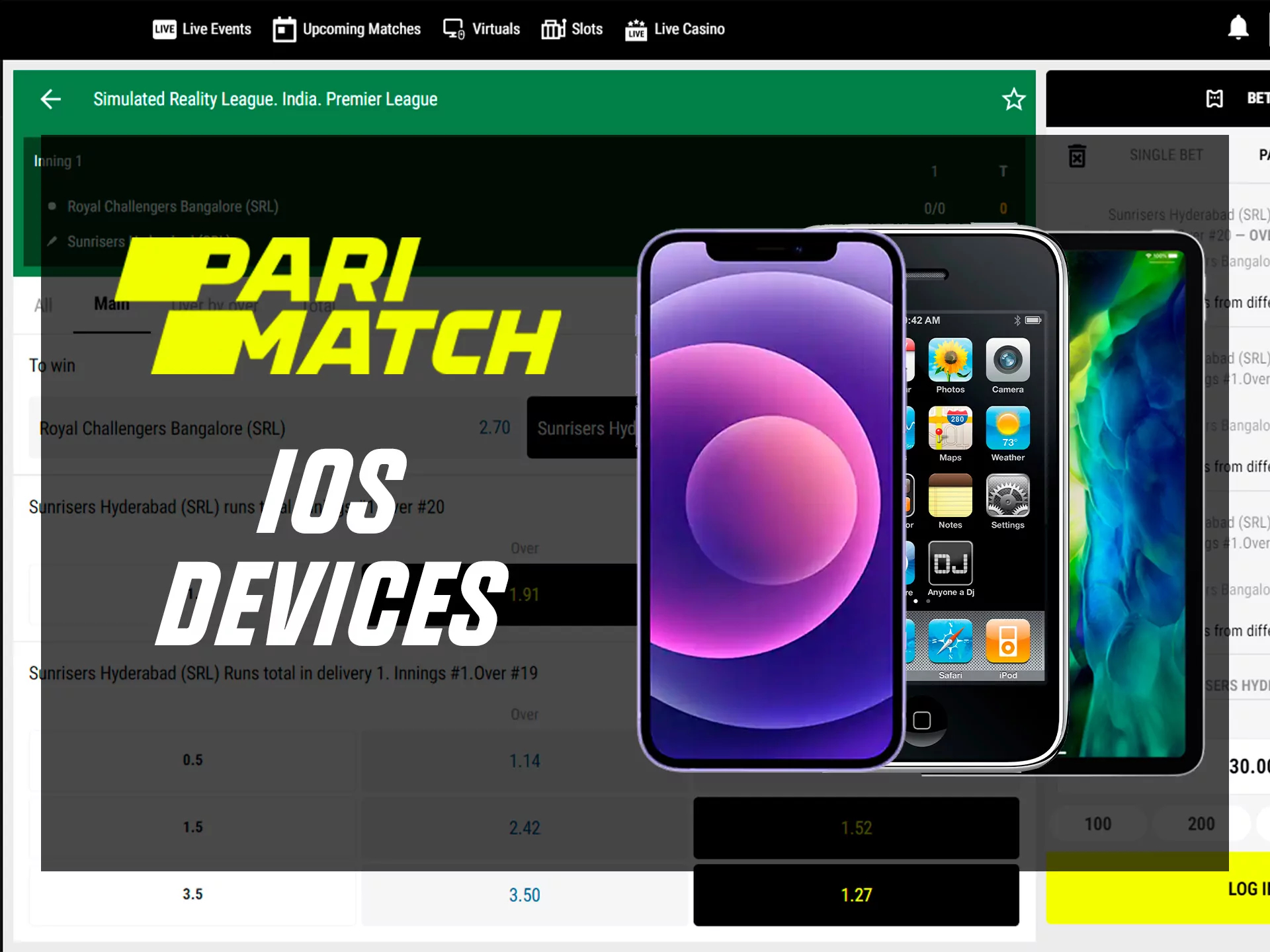 You can install the Parimatch mobile app only if your iPhone is not under 4s model.