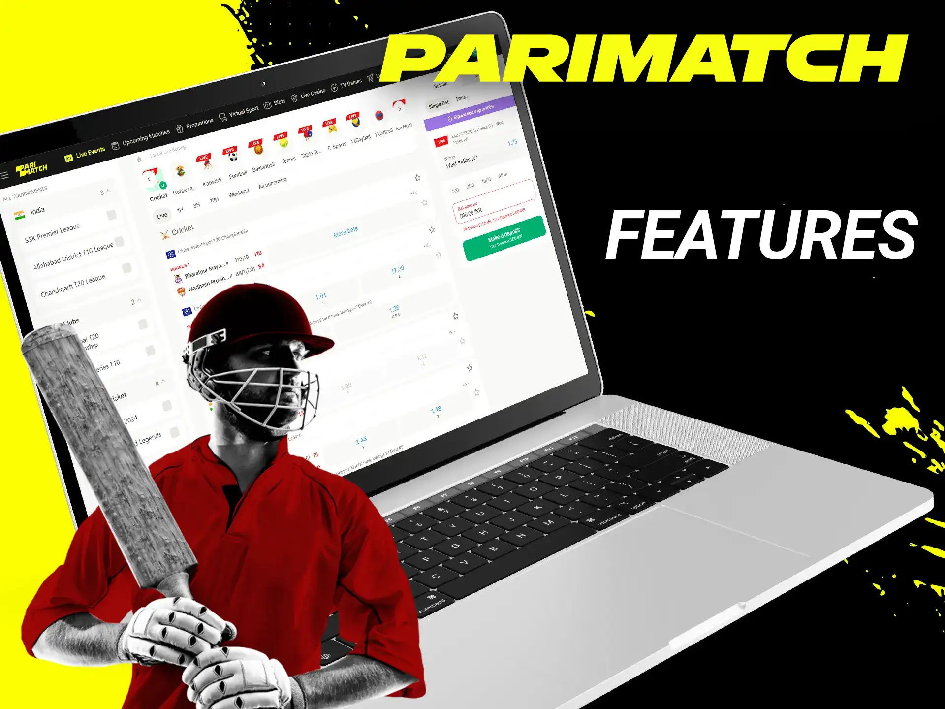 Check out the features of live betting at Parimatch bookmaker.