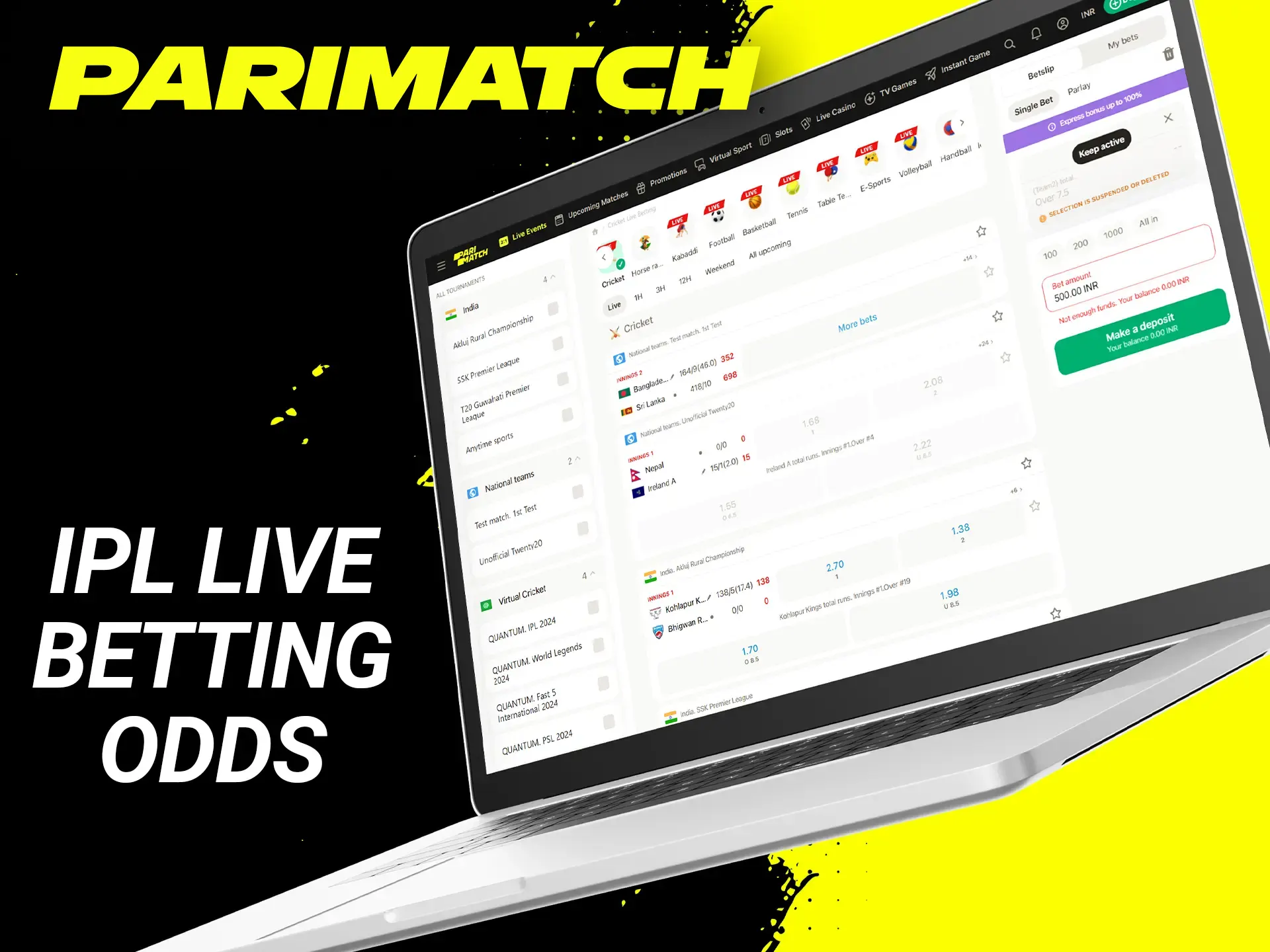 You can bet both at the start of the game and in the middle of the match with IPL Live betting.