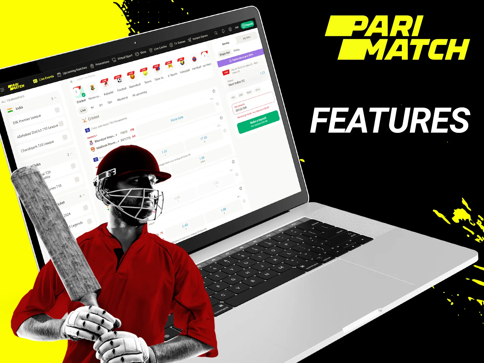 Check out the features of live betting at Parimatch bookmaker.