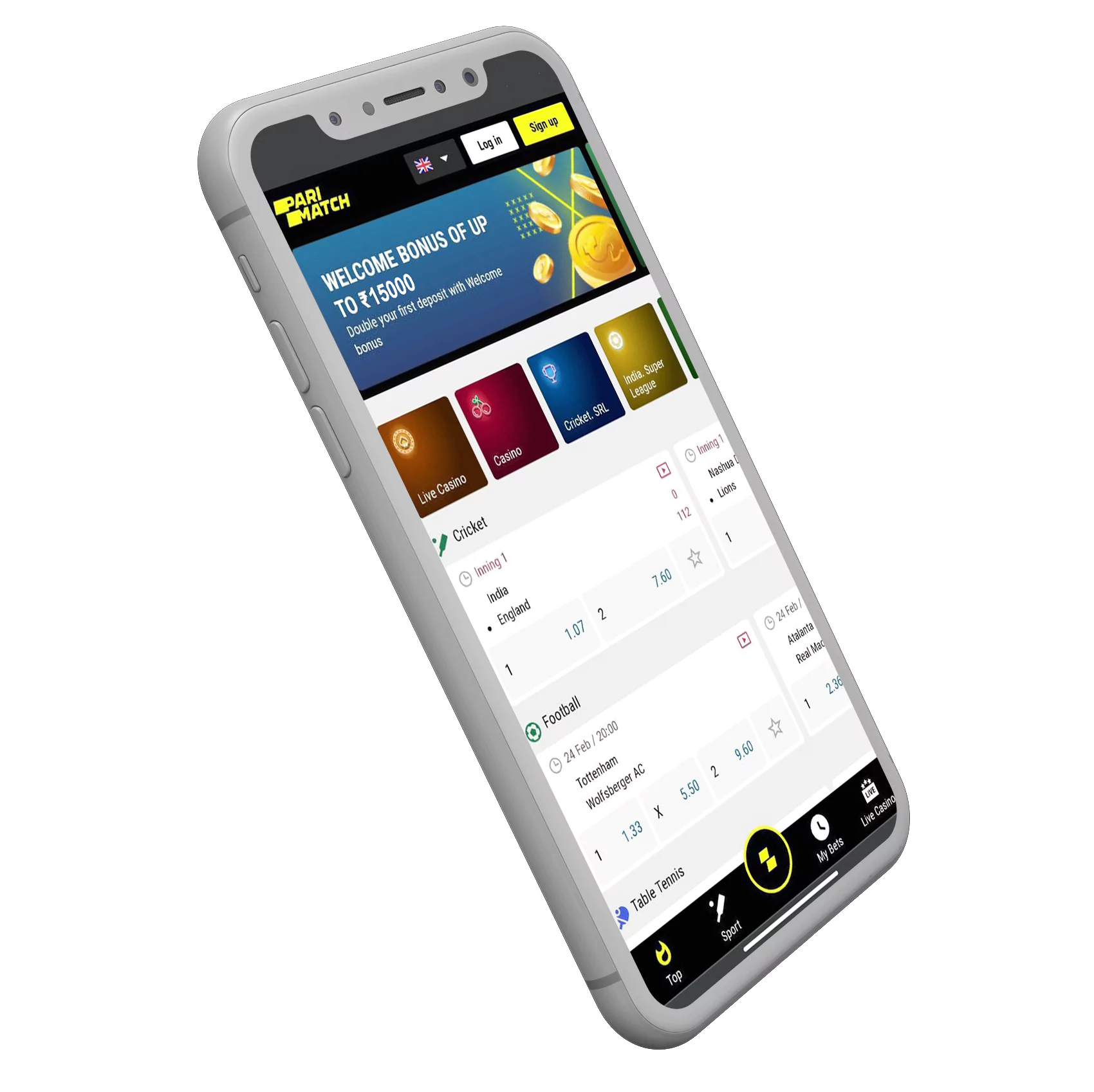 ڈاؤن لوڈ ، اتارنا Parimatch بھارت اپلی کیشن کے لئے لوڈ ، اتارنا Android اور iOS کے آلات.
