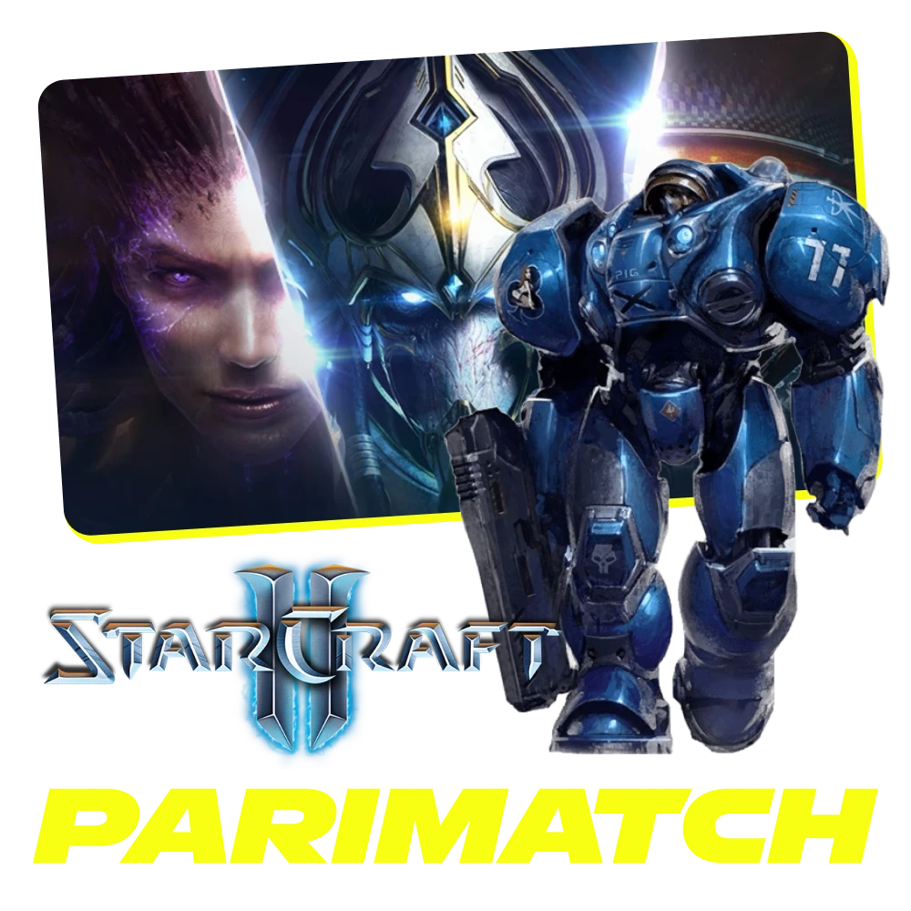 Place your bets on StarCraft 2 at Parimatch online casino.
