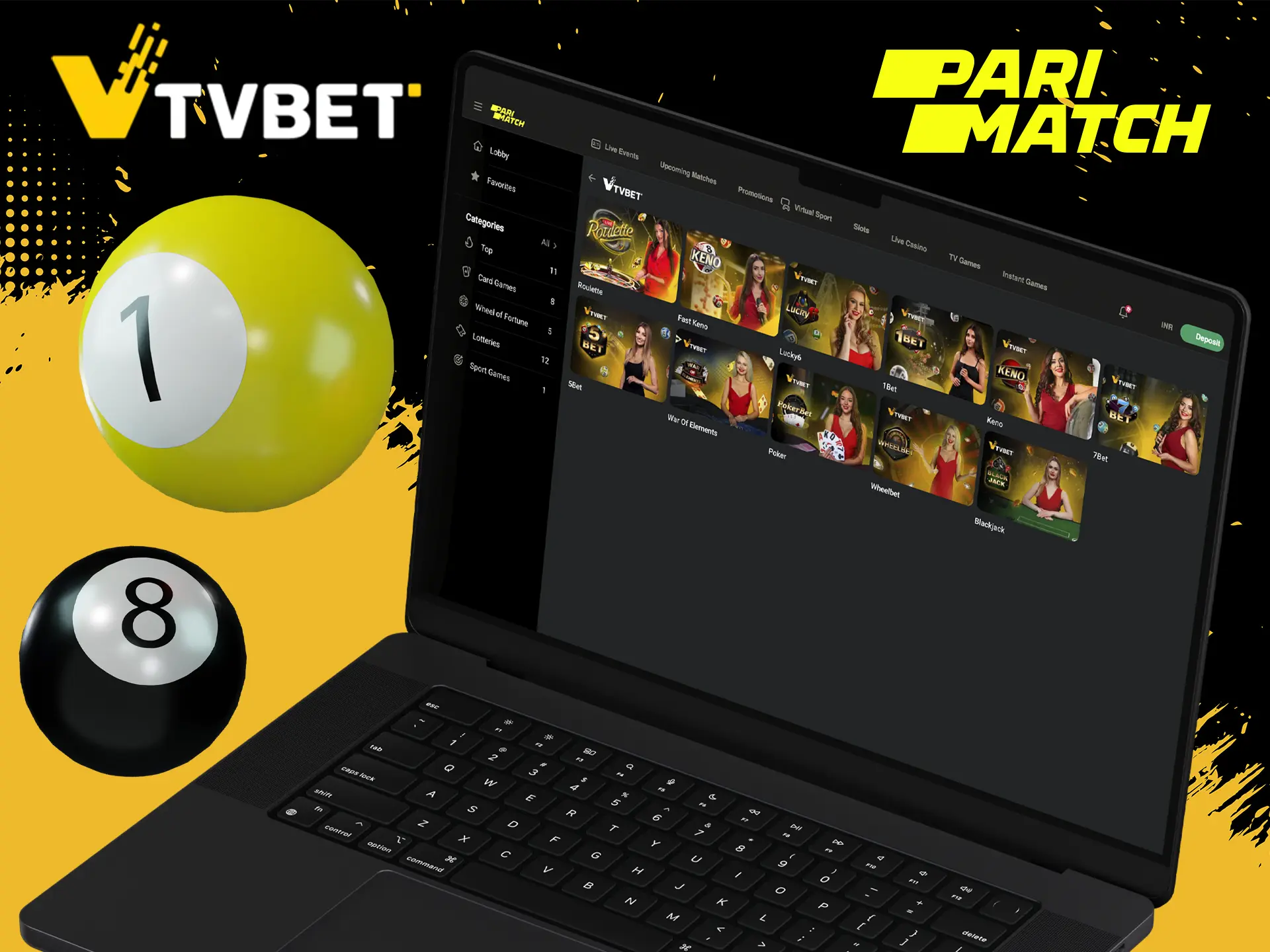 Don't miss your chance to earn a bet by watching TVBet provider's broadcasts at Parimatch Casino.