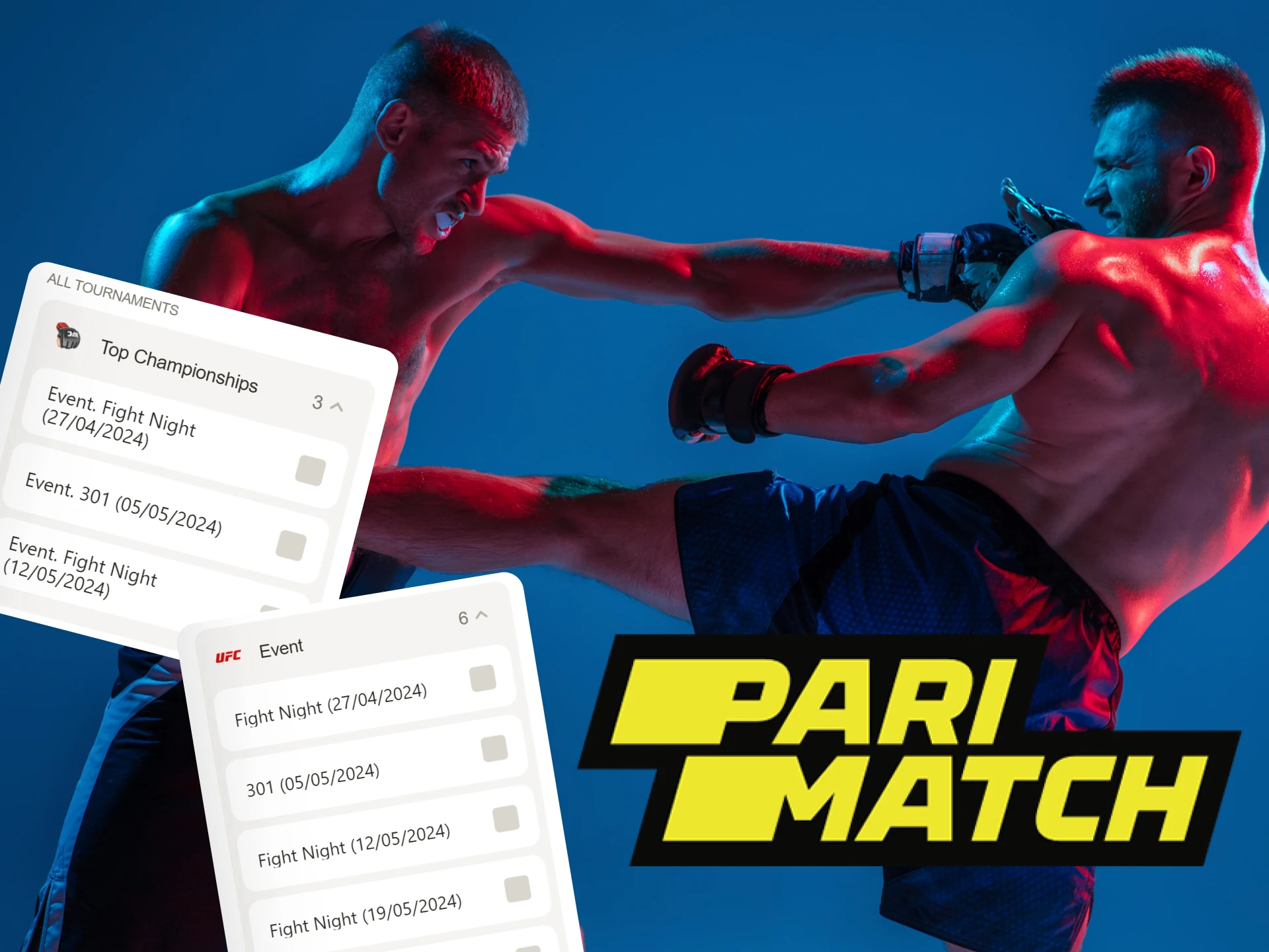 Check out the list of available UFC tournaments for betting.