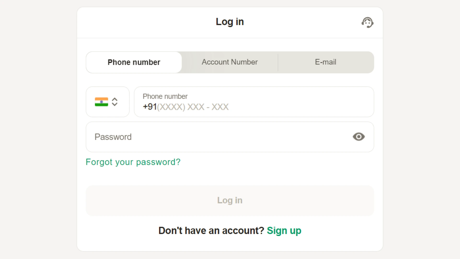Log in to your Parimatch account.