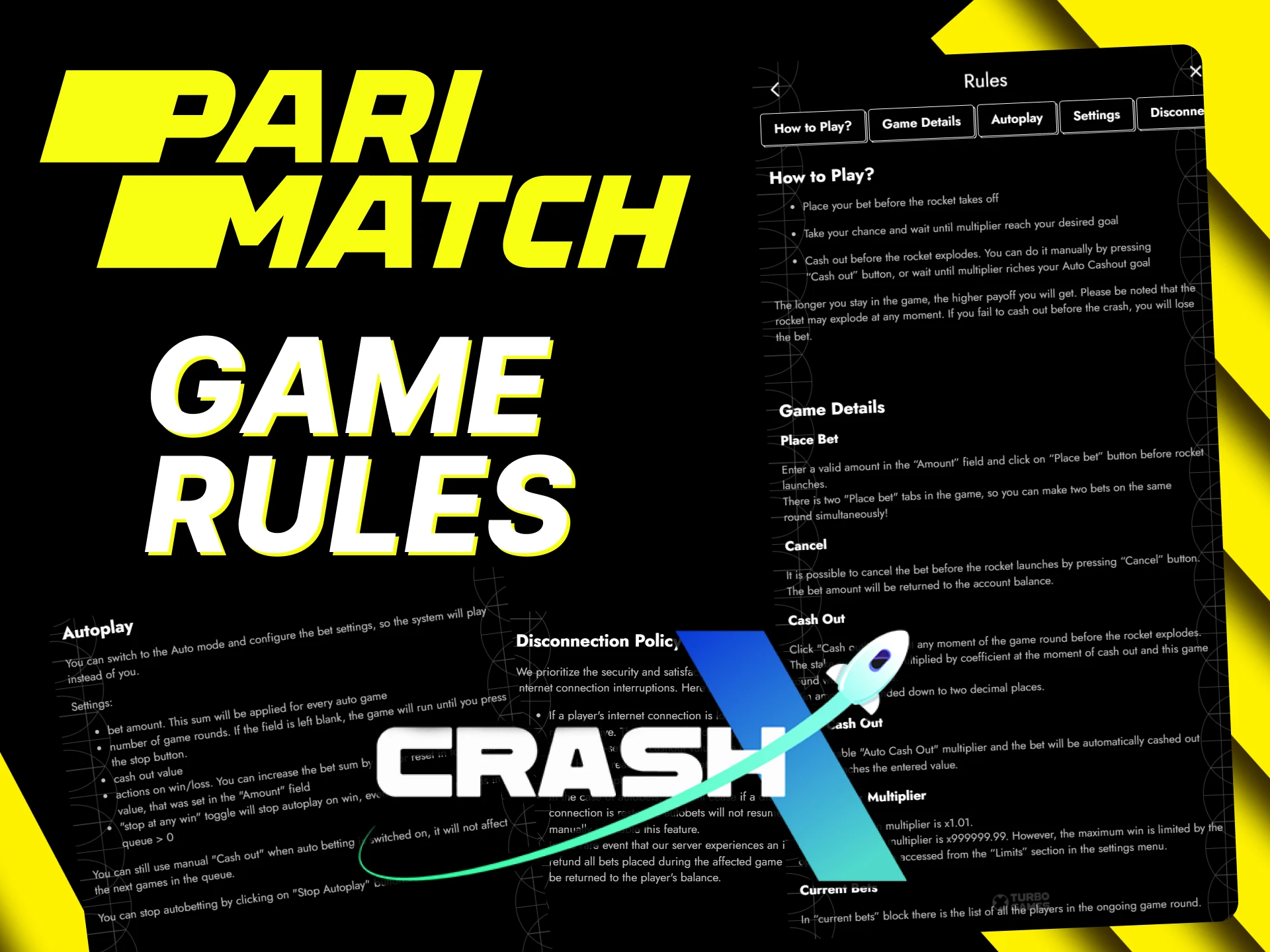 Get to know more about the rules of CrashX on Parimatch.