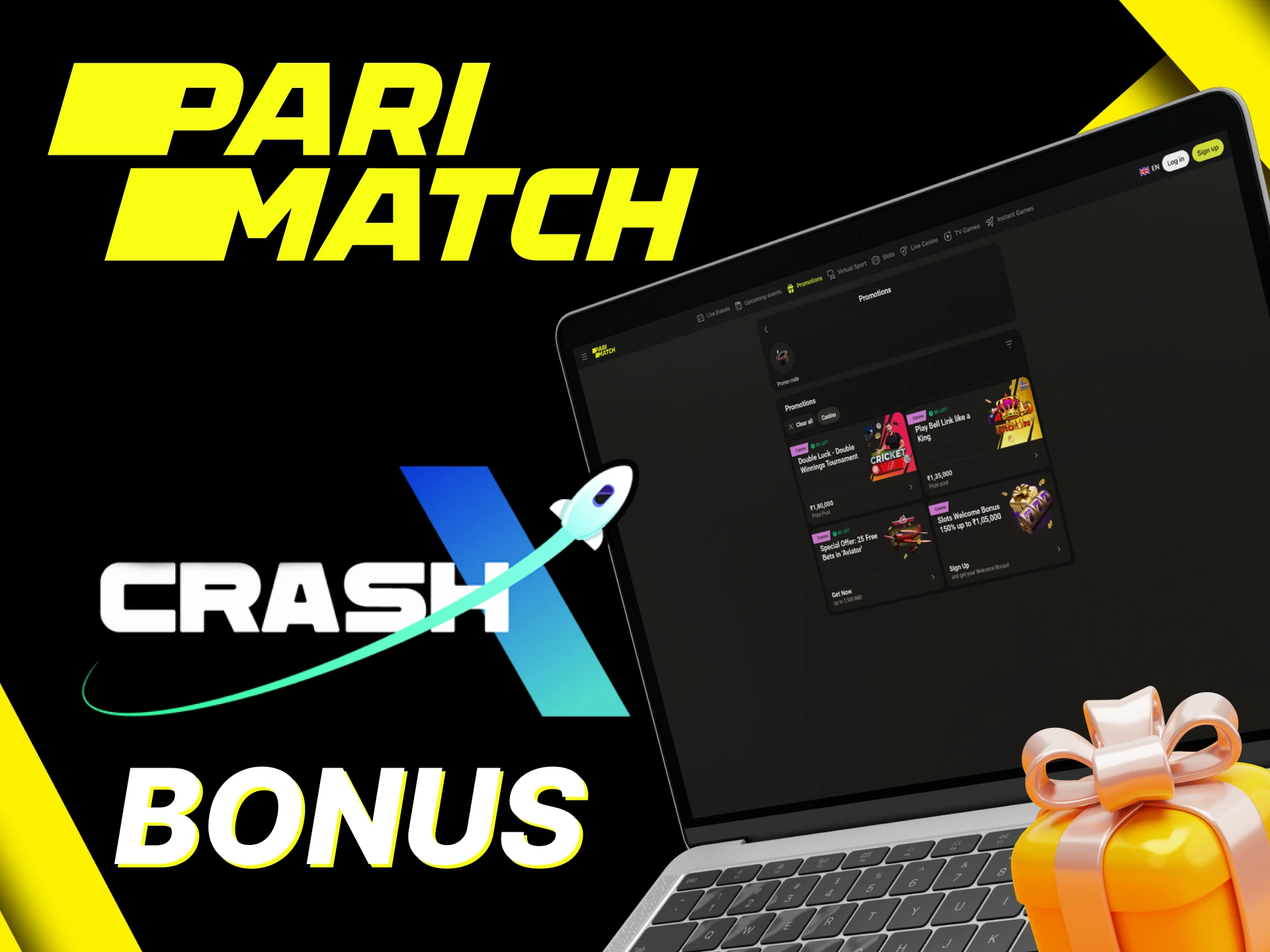 Nice bonuses for playing CrashX on Parimatch.