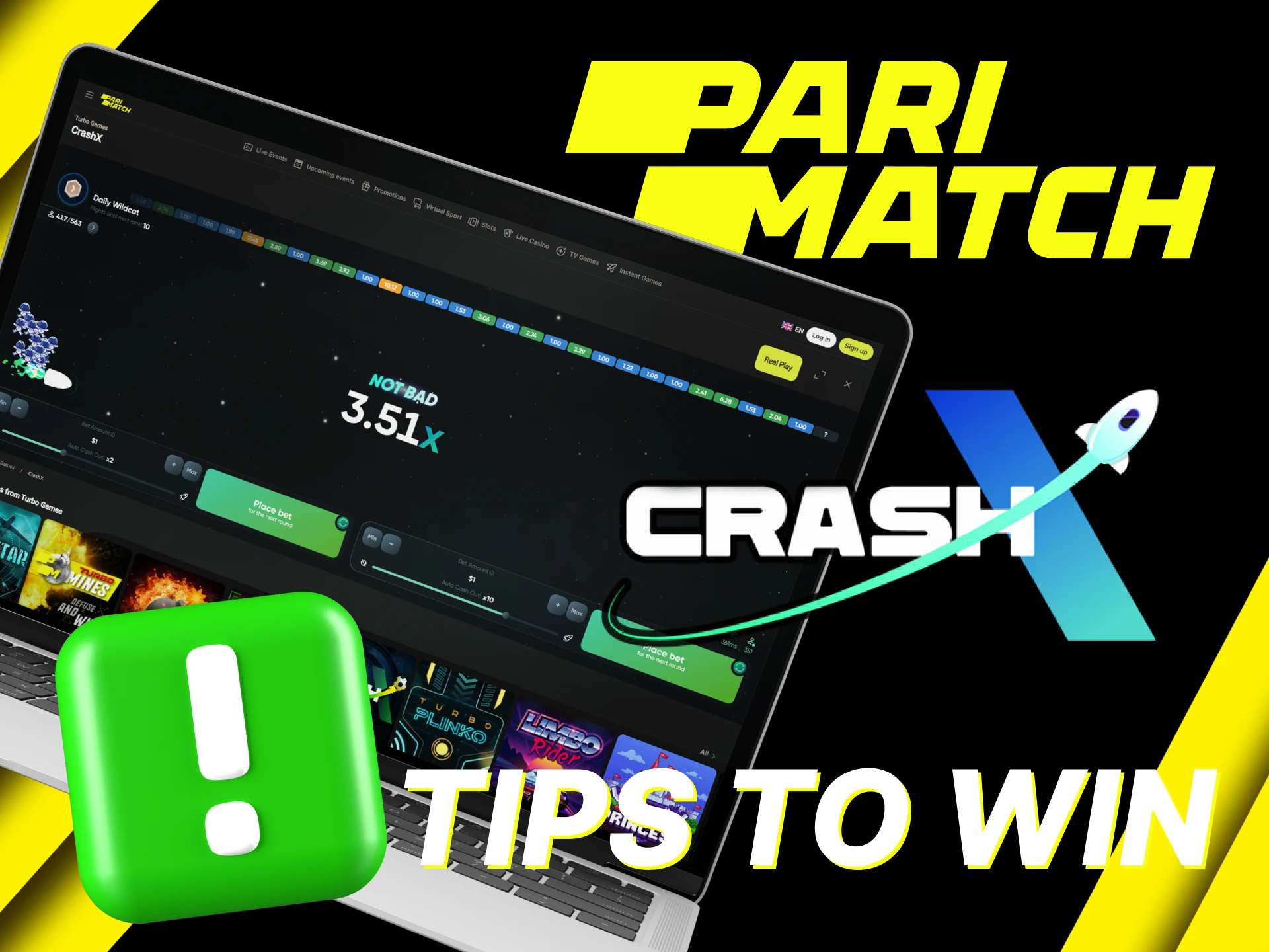 Learn the best tips to win at CrashX on Parimatch.